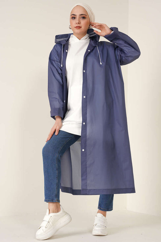 Imperméable bleu marine