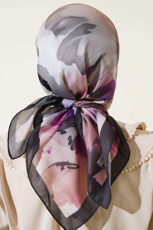 Water Shadow Patterned Scarf Violet