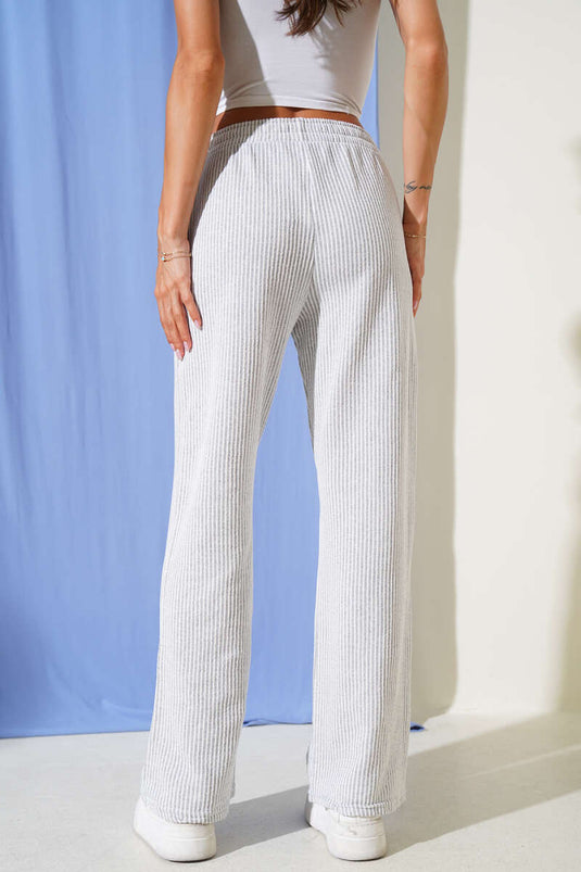 بنطال ووترواي ذو الخصر المطاطي، رمادي