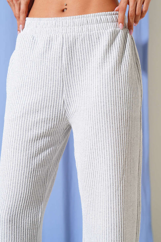 بنطال ووترواي ذو الخصر المطاطي، رمادي