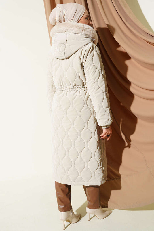 Giacca trapuntata con cerniera Waterway Beige