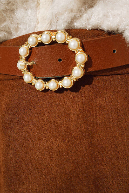 Jupe Mevlana en suède Tan