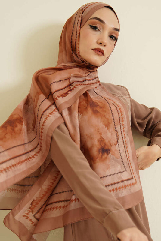 Moist Paint Pattern Soft Shawl Latte