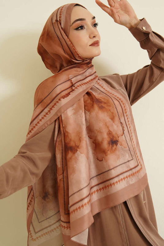 Moist Paint Pattern Soft Shawl Latte