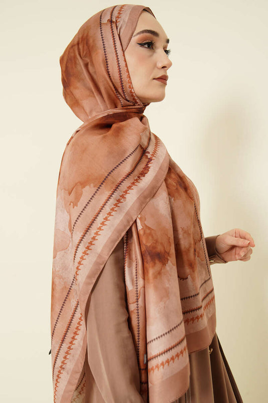 Moist Paint Pattern Soft Shawl Latte