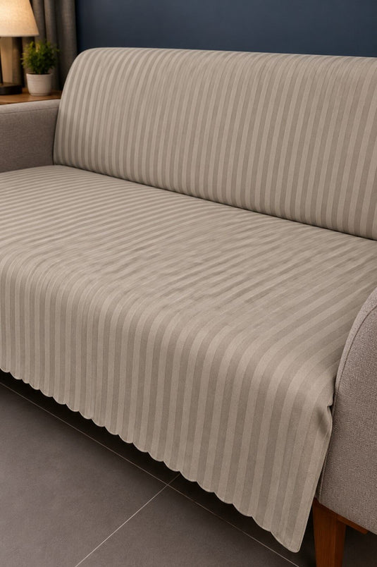 Housse de canapé antidérapante beige avec mousse