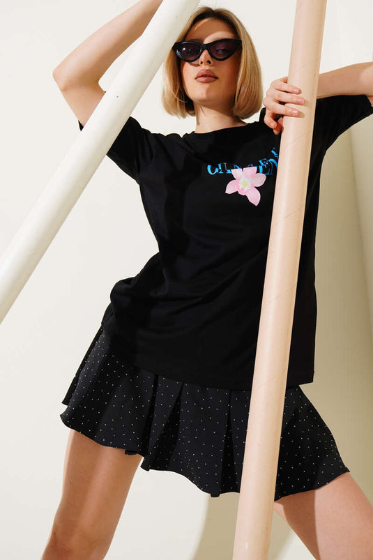 Sunset Printed T-shirt Black