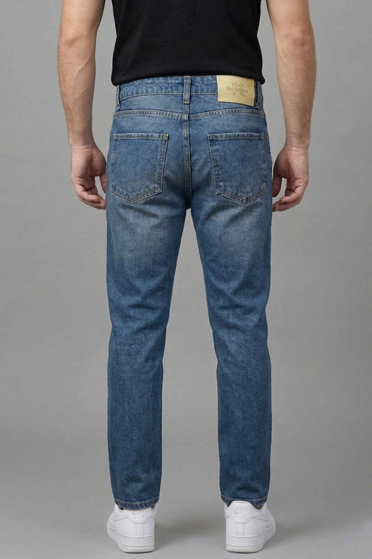 Pantalon homme coupe fuselée teinte café