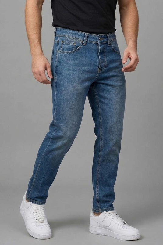 Pantalon homme coupe fuselée teinte café