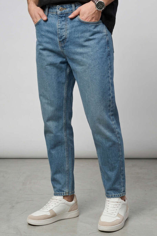 Tapered Fit Kot Erkek Pantolon Yeşil Tint