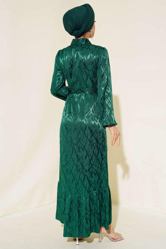 Stone Detailed Dress Green