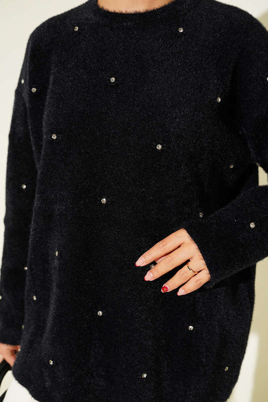 سترة لحية بتفاصيل حجرية سوداء