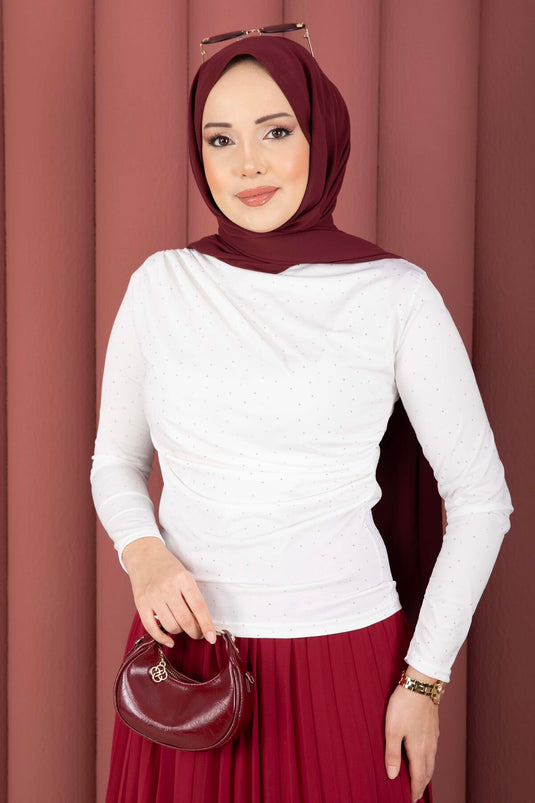 Body sable avec détails en pierre écru