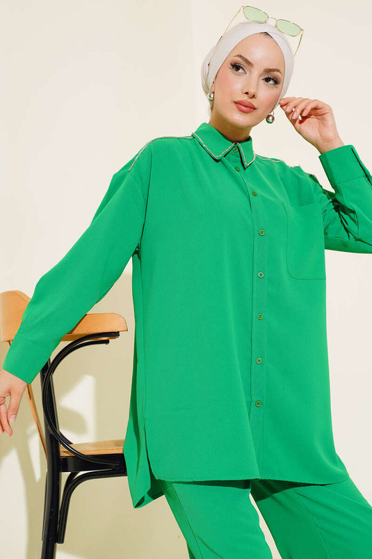 Costume double avec rayures en pierre Benetton