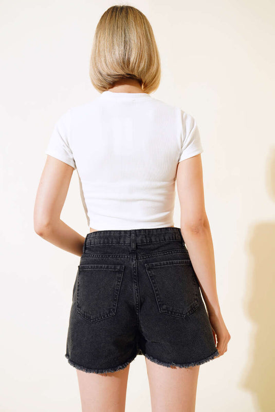 Taş Süslemeli Kaşkorse Bluz Beyaz