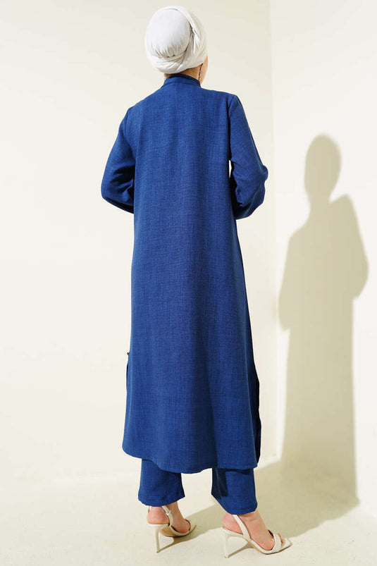 Tunica lunga impreziosita da pietre, set da due pezzi Parliament