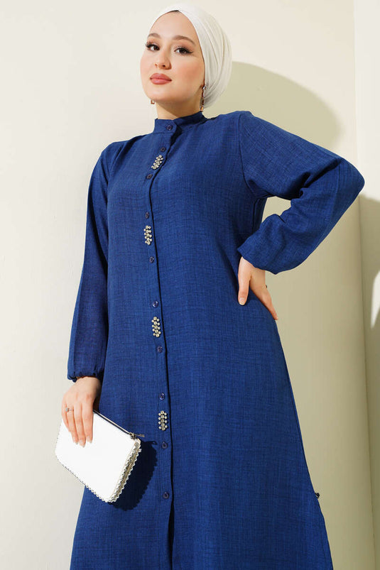 Tunica lunga impreziosita da pietre, set da due pezzi Parliament