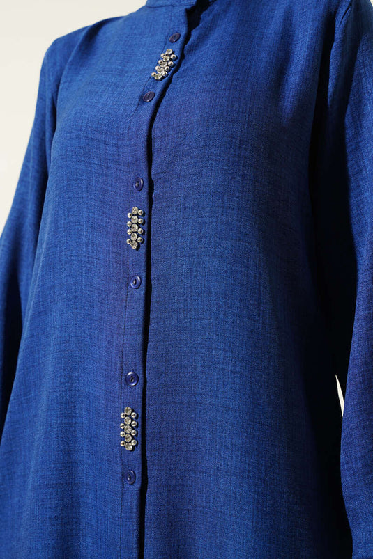 Tunica lunga impreziosita da pietre, set da due pezzi Parliament