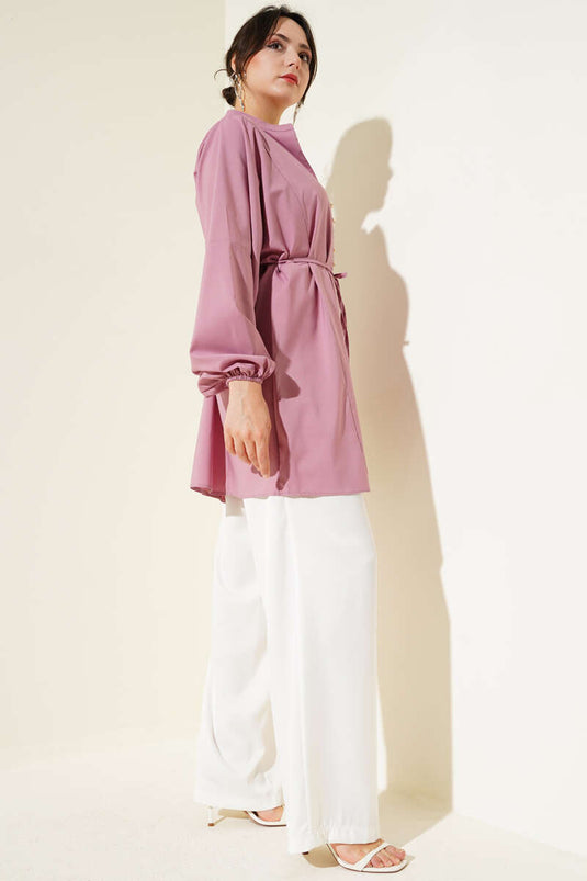 Stoned Brit Buttoned Terikoton Shirt Powder