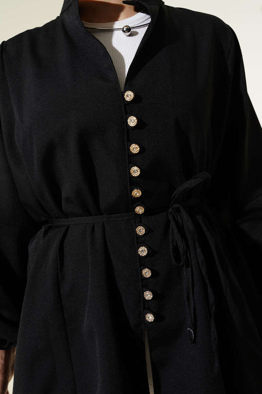 Chemise boutonnée Terikoton noire Stoned Brit