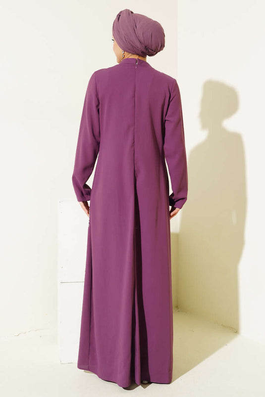 Stoned Plus Size Evening Dress Magenta