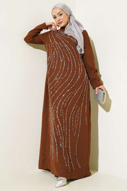 فستان سهرة مقاس كبير محشش طابا