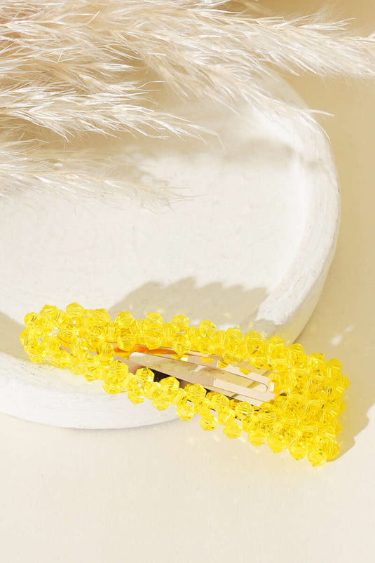 Boucle à pression en pierre jaune