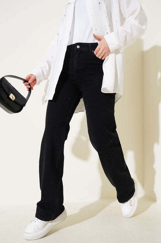 بنطال جينز Palazzo مدخن