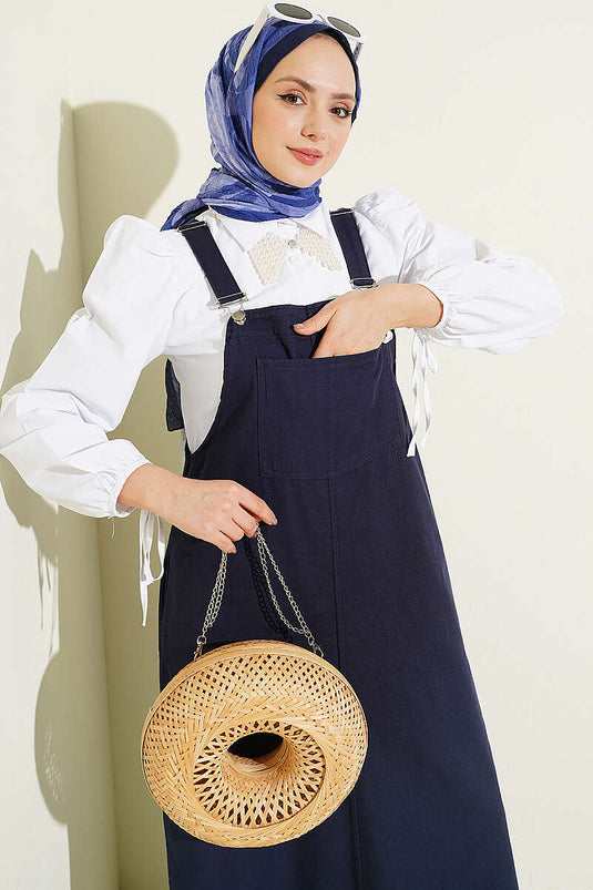 Tek Cepli Gabardin Slopet Lacivert