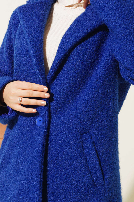 معطف بلوك بزر واحد ساكسفون