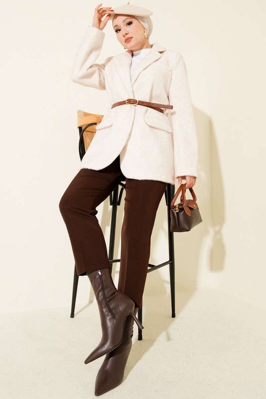 Veste barbu ceinturée à un bouton Pierre