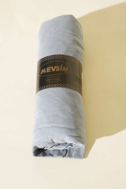 ملاءة سرير مفردة من الجيرسيه، رمادية اللون