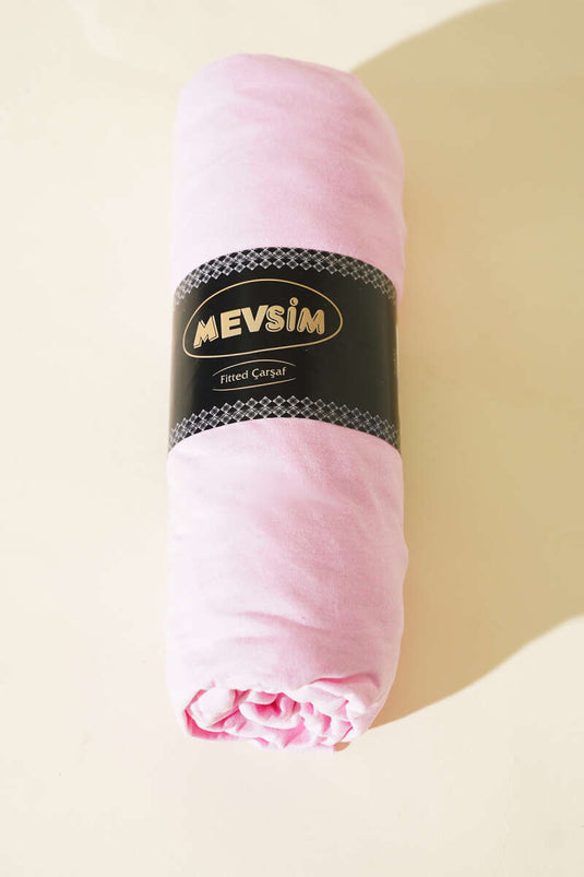 Single Fitted Jersey Sheet Pink