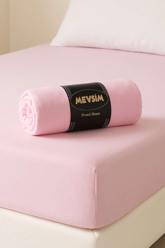 Single Fitted Jersey Sheet Pink