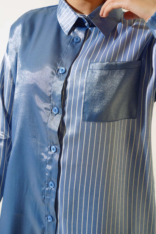 Single Sided Striped Suit Indigo