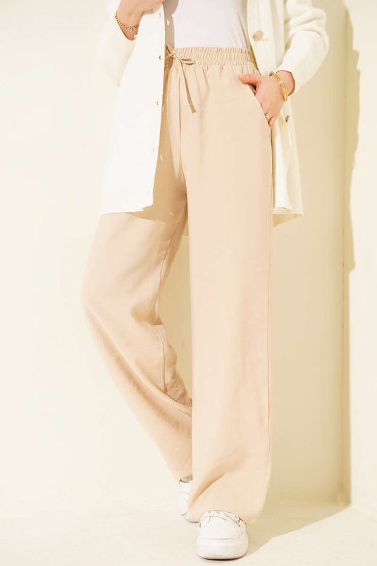 Pantalon Palazzo Tensel Beige