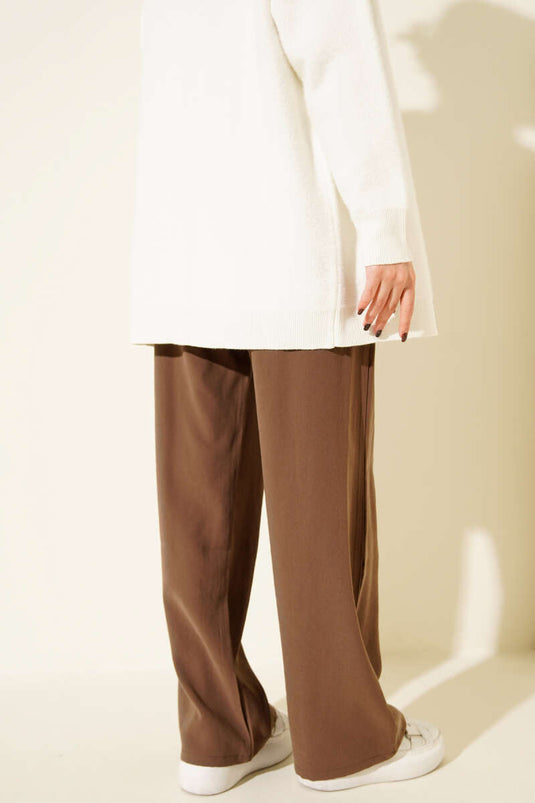 Tencel Palazzo Pants, Brown