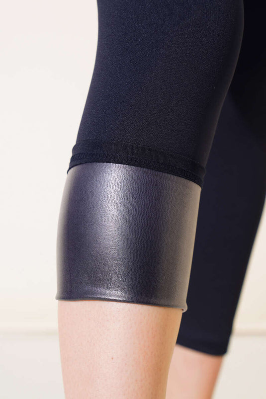 Leggings longs de sauna thermique bleu marine