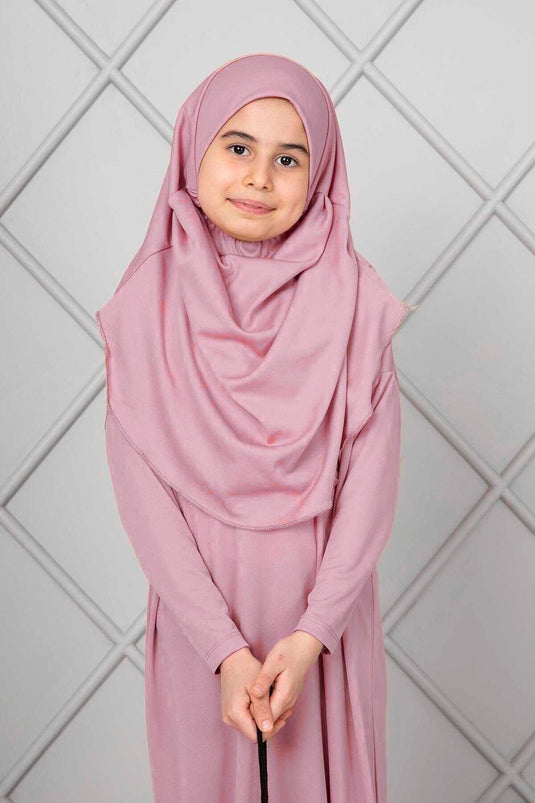 Children's Modest Prayer Dress, Powder Pink