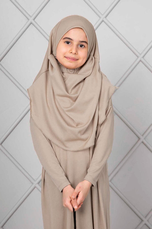 Robe de prière hijab pour enfants en vison