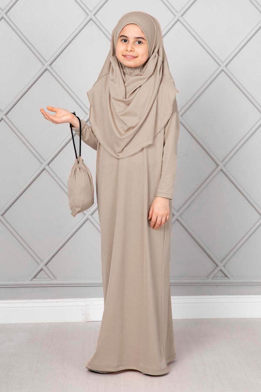 Robe de prière hijab pour enfants en vison