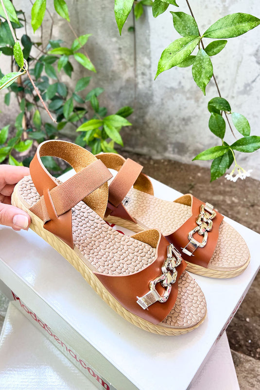 Toka Detaylı Sandalet Taba