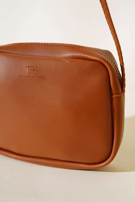 Tonny Black Schultertasche, hellbraun