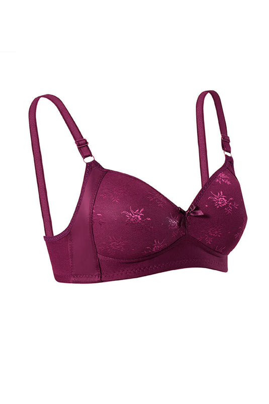 حمالة صدر دانتيل صغيرة الحجم بلون أرجواني