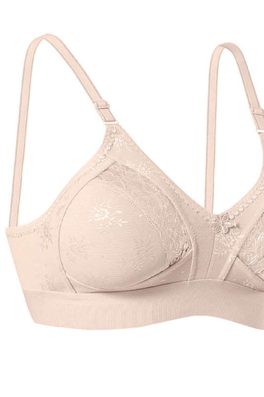Gathering Wide Straps Lez Ara Lace Bra Ten