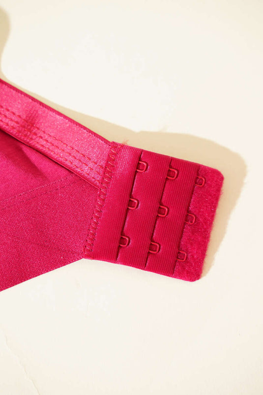 Toplayıcı Geniş Lastikli Penye Sütyen Bordo