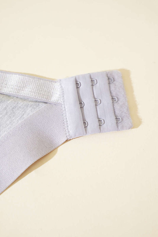 Gathering Wide Elastische Gekamde Katoenen BH Grijs