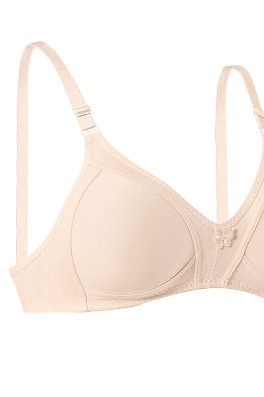 Soutien-gorge en coton peigné froncé dix