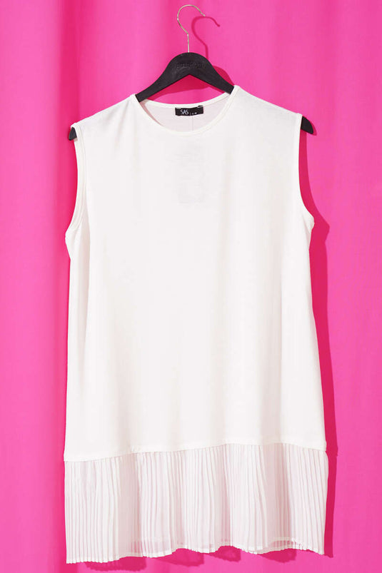 Tül Pileli İçlik Ekru