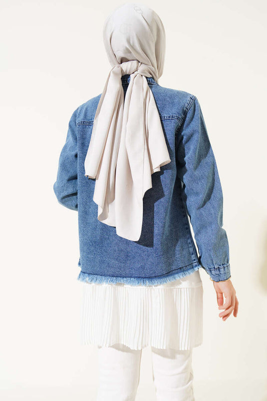 Tül Pileli İçlik Ekru